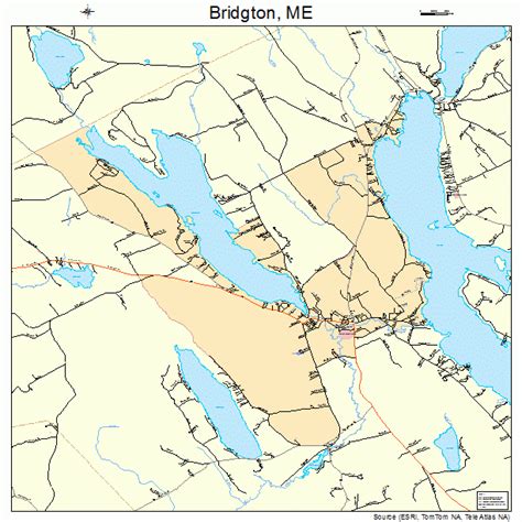 Bridgton Maine Street Map 2307135