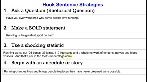 Hook Sentence Strategies - YouTube