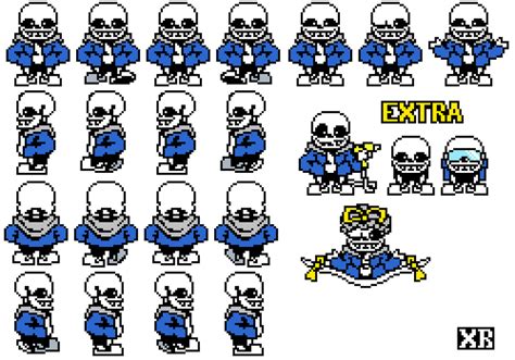 Sans Overworld Sprite Sheet by ImXR24 by ImXR24 on DeviantArt