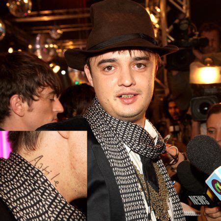 Pete Doherty Has Several Random Tattoos But The Tattoo On His Neck ... | Pete doherty, Pete, Tattoos