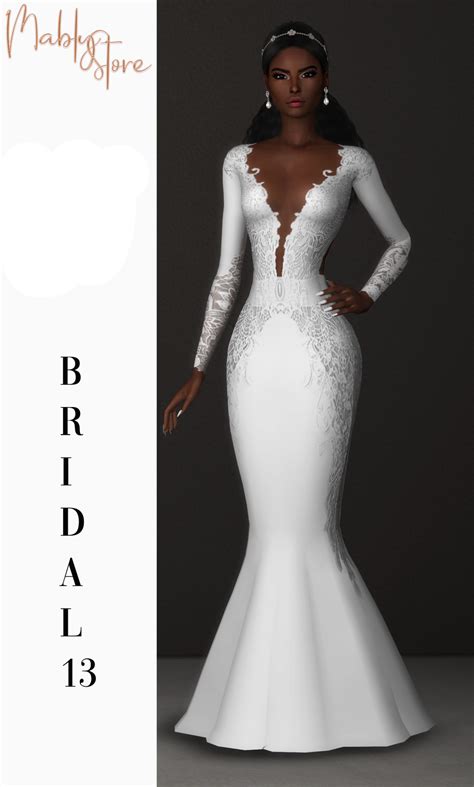 BRIDAL 13 | Sims 4 wedding dress, Sims 4 dresses, Sims 4