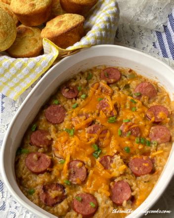 SMOKED SAUSAGE AND RICE CASSEROLE - The Southern Lady Cooks