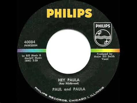 1963 HITS ARCHIVE: Hey Paula - Paul & Paula (a #1 record) - YouTube