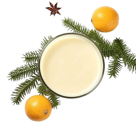 Christmas Drink Eggnog And Ingredients On Grey, Top View, Eggnog, Chocolate Drink PNG ...