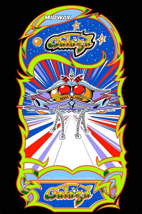 Galaga Arcade Side Art Poster | Poster art, Arcade, Poster