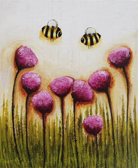 BEE Happy - Original Painitng | Happy paintings, Happy art, Acrylic painting canvas