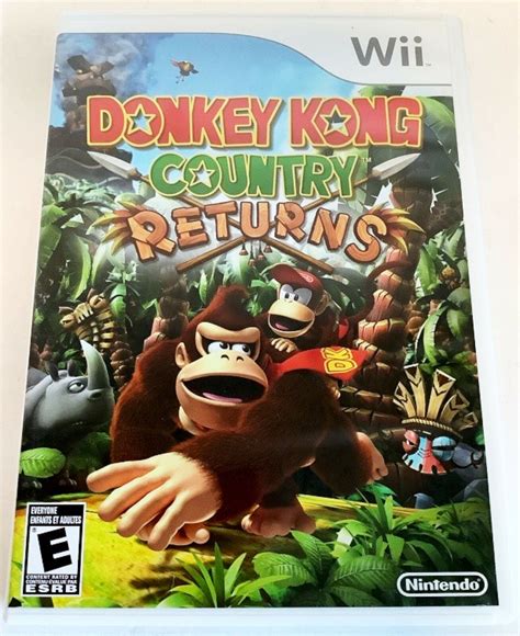 Donkey Kong Country Returns Nintendo Wii 2010 Video Game platformer ...