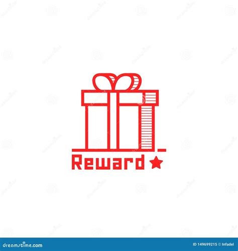 Reward Logo Like Thin Line Giftbox Stock Vector - Illustration of card, happy: 149699215