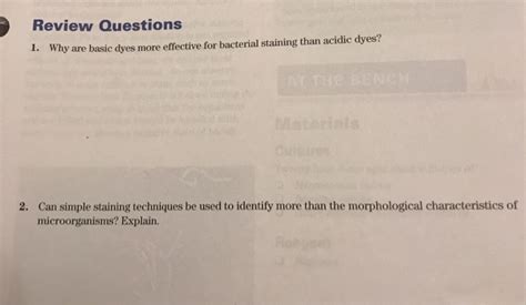 Solved Review Questions 1. Why are basic dyes more effective | Chegg.com