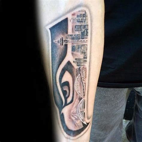 30 Seattle Skyline Tattoo Designs For Men - City Ink Ideas