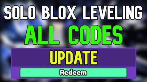 New Solo Blox Leveling Codes | Roblox Solo Blox Leveling Codes (January 2024) - YouTube