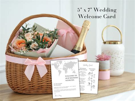 Wedding Welcome Card Template Printable Timeline Order of - Etsy