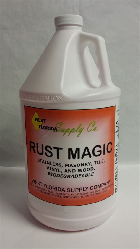 RUST MAGIC CONCRETE STAIN REMOVER (4/1GAL) - WEST FLORIDA SUPPLY COMPANY