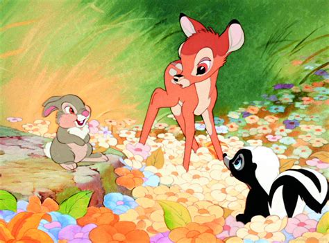 Flower The Skunk With Rabbit And Bambi