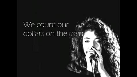 Lorde - Royals Lyrics - YouTube