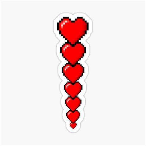 "minecraft heart" Sticker for Sale by 9chaa | Redbubble