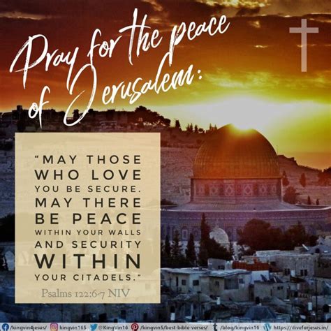 Pray for the peace of Jerusalem - I Live For JESUS