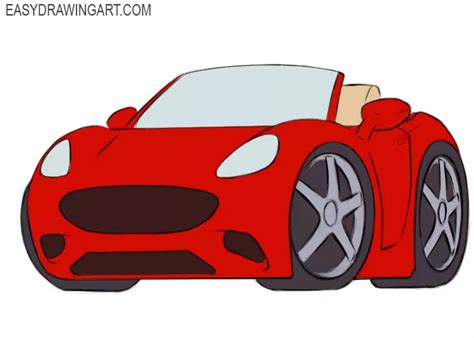 How to Draw a Sports Car - Easy Drawing Art