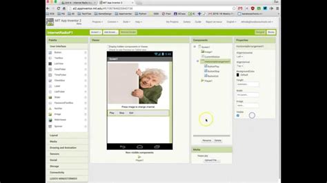 App Inventor 2 Tutorial: Internet Radio App - Default Label and Buttons