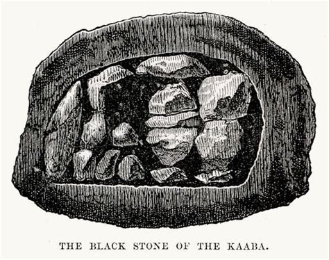 The black stone of the Kaaba | Black stone, Stone, History images