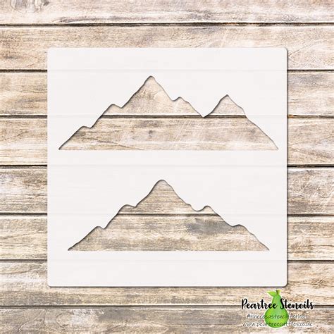 Mountain Silhouette Stencil – Peartree Cutfiles