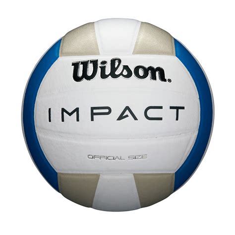 Wilson Impact Indoor Volleyball, White/Blue/Silver - Walmart.com