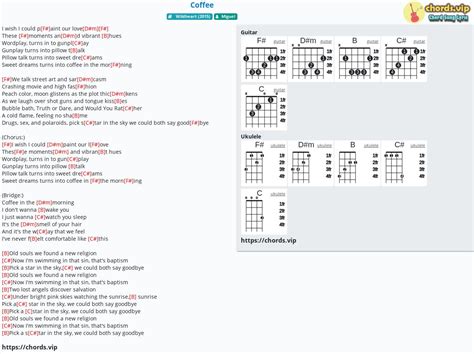 Chord: Coffee - tab, song lyric, sheet, guitar, ukulele | chords.vip