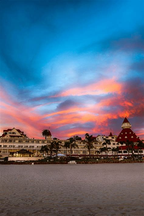 Catch a sunset on the white sand of Coronado Island, home to the iconic ...