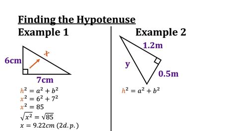 2. Pythagoras' Theorem - Finding the Hypotenuse & Pythagorean Triples - YouTube