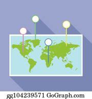 900+ Flat Style World Map Clip Art | Royalty Free - GoGraph