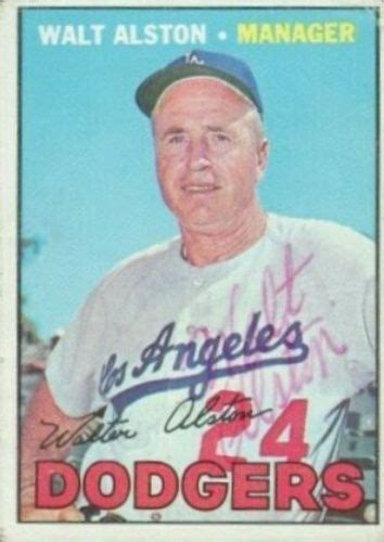 1967 Topps Walt Alston Baseball autographed trading card | Dodgers, Dodgers nation, Baseball cards