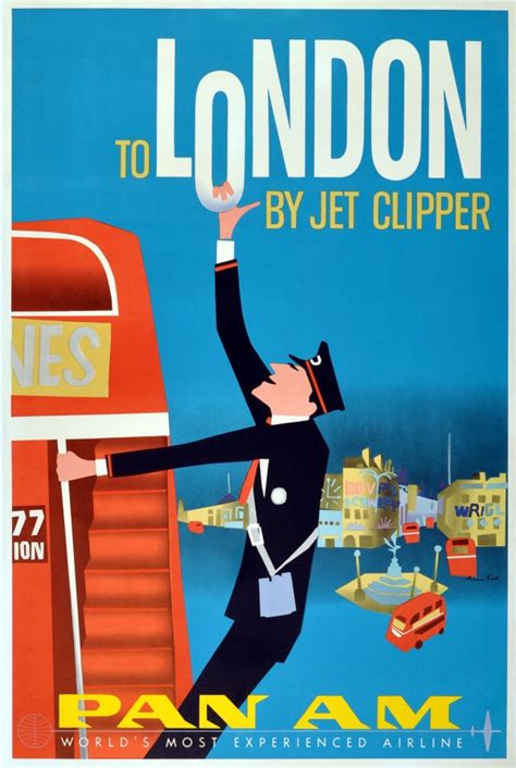 Original Vintage Posters -> Travel Posters -> London by Jet Clipper Pan Am - AntikBar