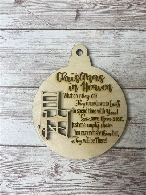 Christmas in Heaven Ornaments – InHouse Custom Embroidery, Vinyl, & Laser Engraving