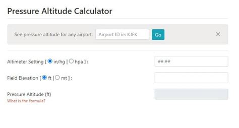 7 Best Pressure Altitude Calculator - JSCalc Blog