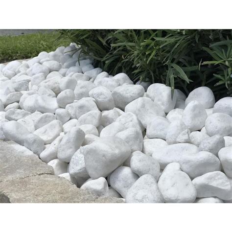 Rain Forest 20 Lb White Egg Rock In The Bulk Landscaping Rock ...