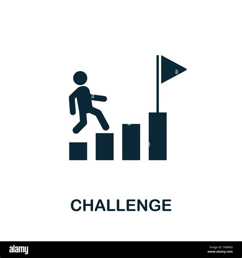 Challenge vector icon illustration. Creative sign from gamification icons collection. Filled ...