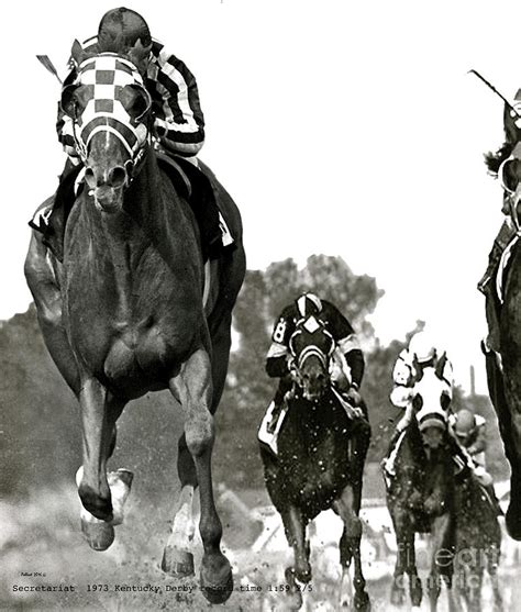 Secretariat, 1973 Kentucky Derby, record time of 1 59 2 5ths Mixed ...