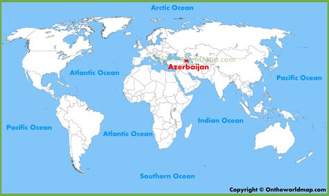 Azerbaijan location on the World Map - Ontheworldmap.com