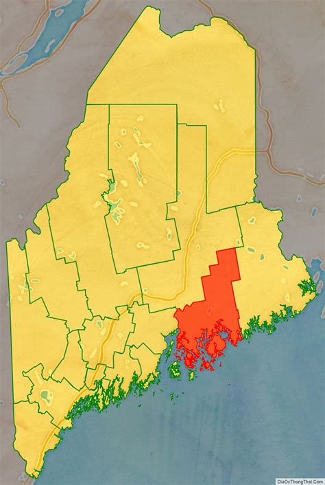 Map of Hancock County, Maine - Địa Ốc Thông Thái