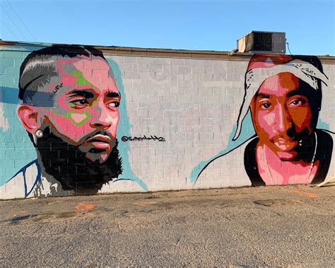 Long Live Nipsey Hussle 🙏🏽🏁 on Instagram: “Mural of Nipsey and Tupac in ...