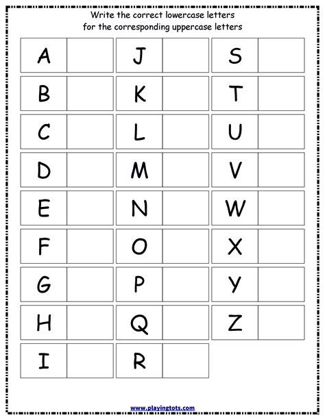 4 Capital and Small Alphabets Worksheets Free printable alphabet work… | Printable alphabet ...