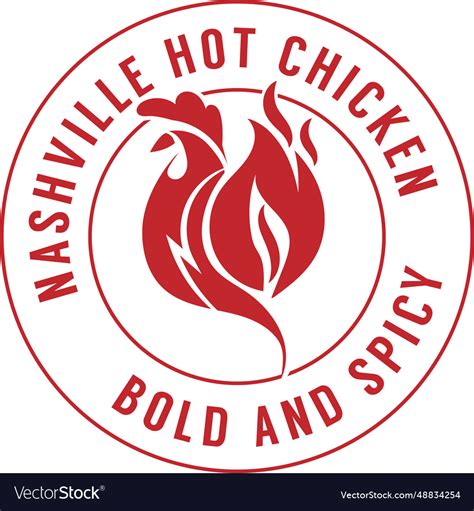 Nashville hot chicken stamp Royalty Free Vector Image