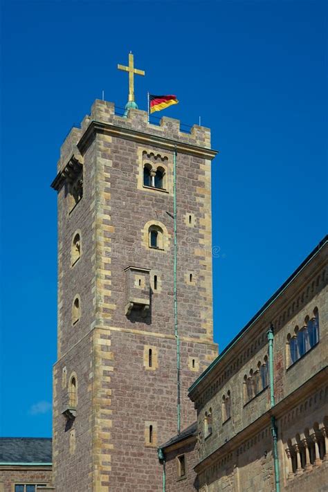 Wartburg Castle, Bergfried, Germany Stock Image - Image of golden, tower: 56856611