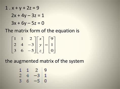 Gaussian elimination method & homogeneous linear equation