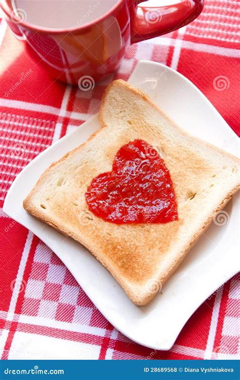 Toast with jam stock photo. Image of dessert, meal, shape - 28689568