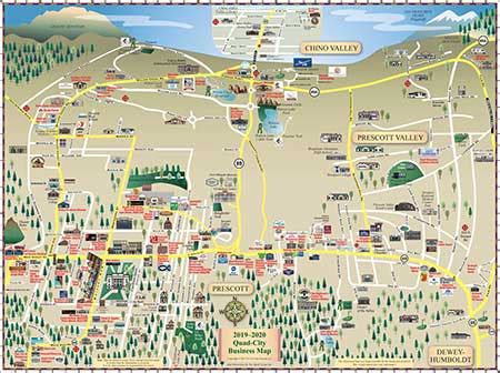 Prescott Map | Local Print, Web, Online Advertising | Prescott Valley, Chino Valley, Dewey-Humboldt