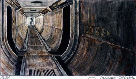 The Secret Space Base: Ron Cobb Nostromo Interior Concept Art!