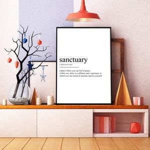 Sanctuary Definition Print - Etsy