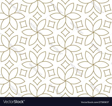 Seamless floral pattern with abstract geometric Vector Image