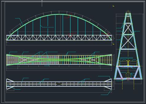 Bridge Across a River Autocad Free Drawing